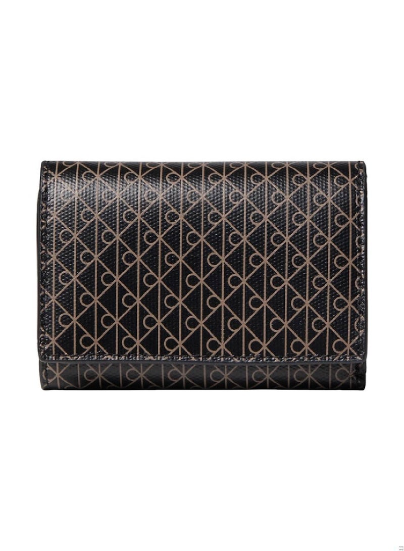 CALVIN KLEIN Allover Emblem Logo Trifold Wallet - Image 1